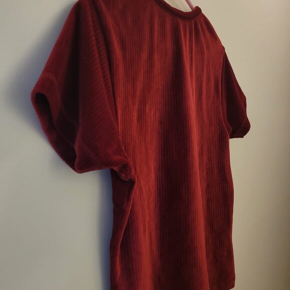 Women's top / Velvet / Red / Size S/M - Picture 4 of 5